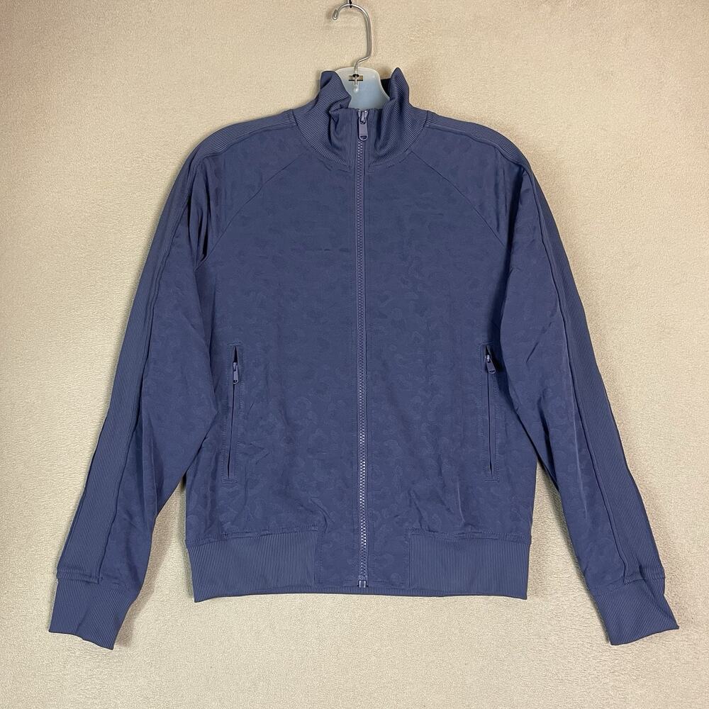 Athleta Jacket‎ Womens XXS Blue Salutation Full Zip Athletic Mock Neck Stretch